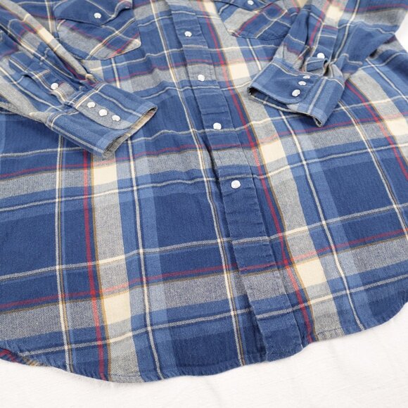MWG Apparel Pearl Snap Western Plaid Shirt Men's XL Collared Casual Workwear - Picture 7 of 10